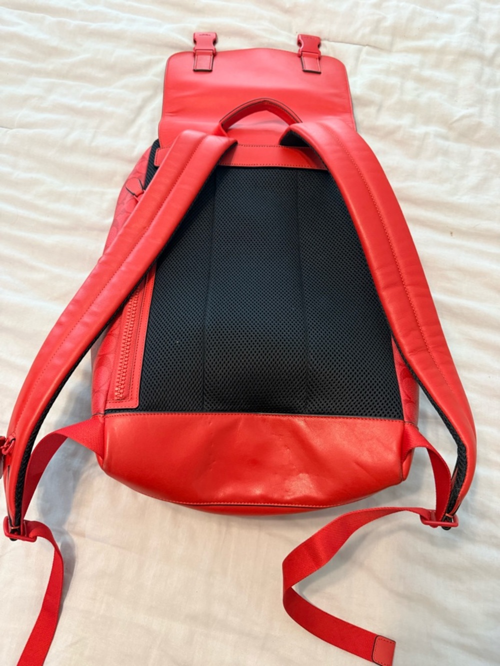 Coach Red Monogram Backpack for Men - Picture 2 of 5